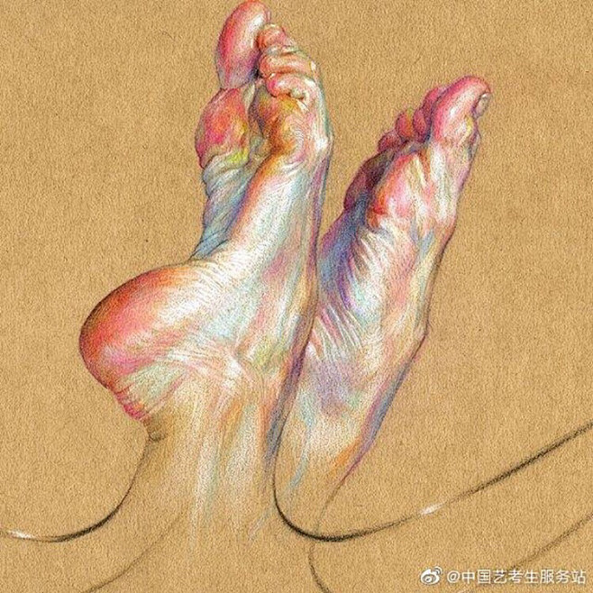 彩铅手、脚