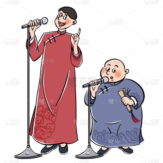 手绘-相声人物元素