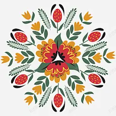 手绘文艺花卉花纹高清素材 png 免费下载 页面网页 平面电商 创意素材 png素材