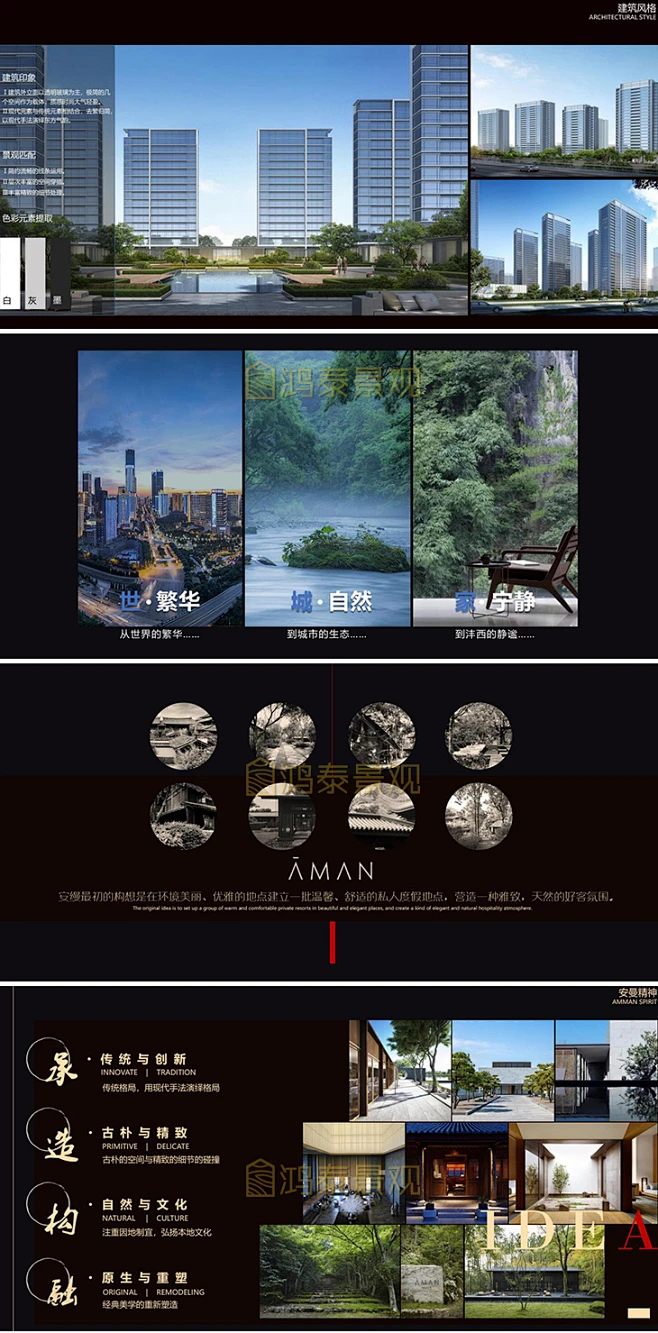 2021新西安住宅大区景观文本新中式居住小区景观深化方案文本参考-花瓣网