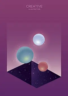 人物场景2D城市幻想创意手绘UI唯美插画合集AI矢量分层EPS素材
