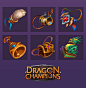 Little icon set, Anna Kotoktus : Old icons, drew for Dragon Champions game (: