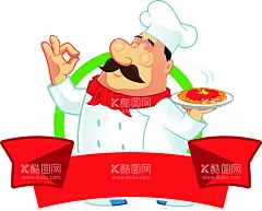 厨师  - 源文件下载【酷图网】卡通厨师,厨师,服务生,服务员,法国美食,西餐厅,西餐,厨师插图,大餐,菜单,餐饮,职业人物,矢量人物,