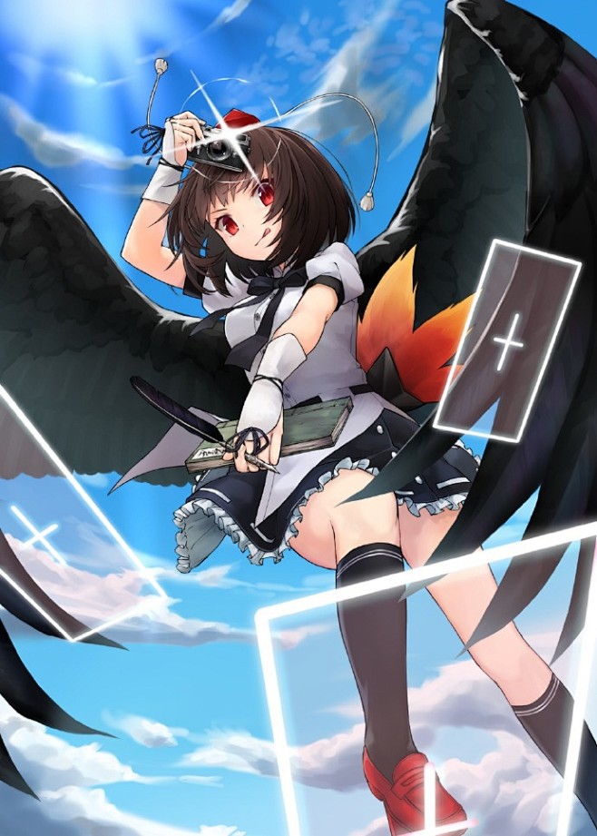 射命丸文、翅膀、东方 [pixiv=50...