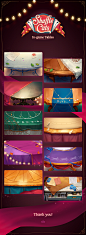 Shuffle Cats - Tables : The tables ive painted for the the each building :)Enjoy!