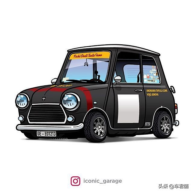 国外汽车插画作品（mini篇）