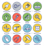 构造线抵消图标设置-杂项图标Construction Line Offset Icon Set - Miscellaneous Icons刷,构建建筑工人、概念、建筑承包商,工艺,设计师,diy,钻,修复,杂工,硬件,家庭,房子,图标,说明,油漆、钳、改造、修理、辊、看到,螺丝刀,工具,工具箱,矢量,墙,工作 brush, build, builder, concept, construction, contractor, craft, designer, diy, drill, fix, handyma