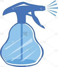 蓝色水喷雾器插图