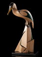 I Spy Cormorant, Te Kawau • New Zealand Black Shag by Rex Homan, Māori artist (KR140703) : Medium: kauri, hematite, painted MDF base. Size: 19.5 x 10 x 8 inches (incl. base). Twelve species of Shag breed in New Zealand, eight being found nowhere else. The