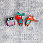 pin characters Cat moose FOX Fashion  For Kids animals accessories toys
