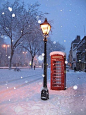 雪夜．英國牛津。 #街景# #美景#