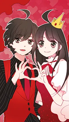 #余小熊和许兔兔#，快看漫画
▷情侣头像◁
@柚子海洋水ベ