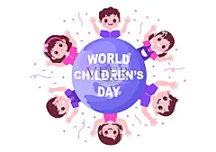 快乐的儿童节庆祝与卡通人物插图海报，贺卡，壁纸背景，横幅，和着陆页图片-商业图片-正版原创图片下载购买-Veer图库