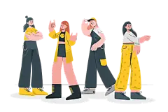 韩国流行乐队插画