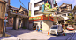 Overwatch - Hanamura, Helder Pinto : Hanamura is a Kyoto inspired Japanese map. The map is sectioned into 3 main areas: city streets, temple grounds and the Shimada Castle.
I worked on the street props, vans, control point props such as bell, along with h