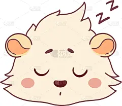 表情符号,闭着眼睛,幽默,可爱的,纯种犬,无忧无虑,动物,面部表情,睡觉,着色