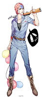 #JOJO ONLY SH3# ONLY圆满结束放立绘啦！安定地画了五部组，拖了虫哥好久的稿实在对不住【跪】大家玩的开心就好！可惜去不成现场ps:老板职业是纹身师【并不是水管工【】布姐是裁缝