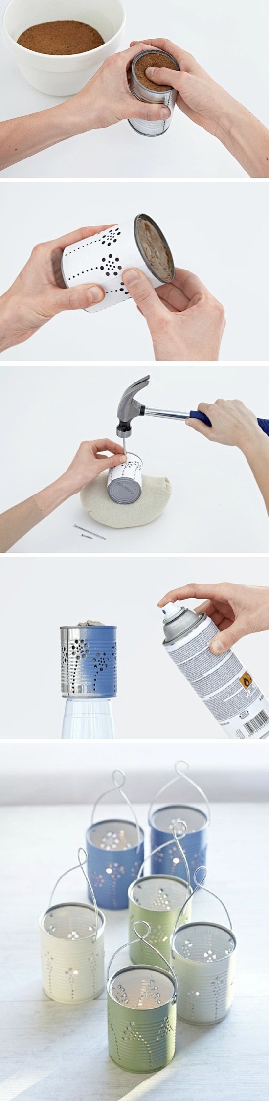 DIY Tin Can Lanterns...