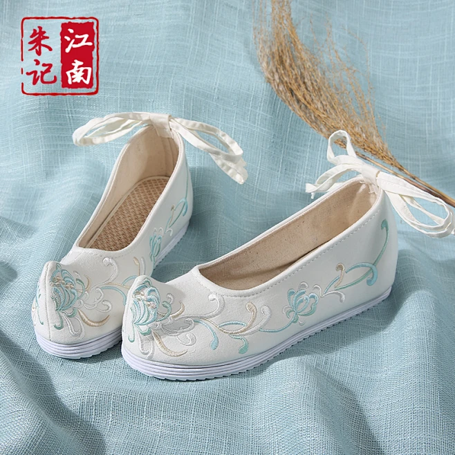 传统汉服女鞋民族风内增高古代鞋子女复古搭配弓鞋千层底绣花鞋-淘宝网-花瓣网