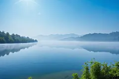 自然风景湖面摄影图