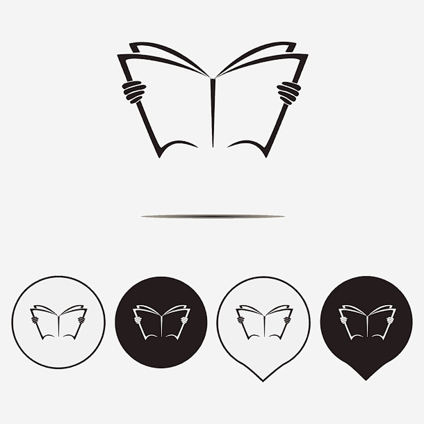 亲子阅读读书图标LOGO矢量图标_88ICON https://88icon.com 黑白 简约风 亲子阅读 图标 组合 logo在线生成