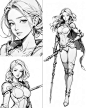 398 Various Vampire Hunter Sketch Pose Character Reference and Designs Reference Art V1 4K in shop!