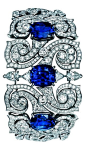 TS Cartier jewelry bracelet – platinum, sapphire, diamond