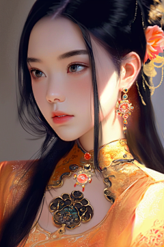 菜菜TOP采集到AI形象-少女