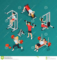 “isometric view gym”...