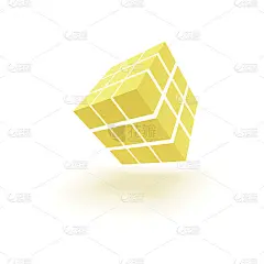 黄色方块的抽象背景。矢量图_5708042619