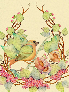 如妮采集到小清新。。壁纸插画