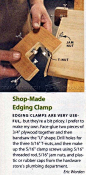 Shop-Made Edging Clamp - Edging Tips, Jigs and Techniques | WoodArchivist.com: 