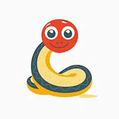 卡通蛇素材图插画