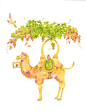 西域王子阿璃酱的相册-花鹿a采自Lynn的花瓣画板“插画们”。近藤和美。花鹿系列