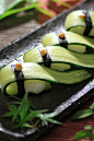 腌黄瓜寿司芥末|日本Pickled cucumber sushi with mustard | Japan