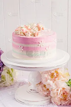 情人节,粉色,蛋糕,德国大蛋糕,垂直画幅,配方,奶油,生日,慕司,仅一朵花