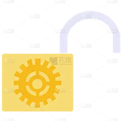 手绘-安全主题贴纸SVG-锁