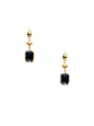 Azaara Blue Square Crystal Drop Earrings