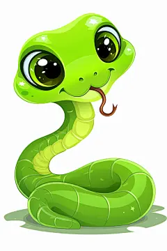 幼小蛇年蛇可爱小青蛇插画