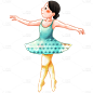 手绘-芭蕾舞女生人物插画4