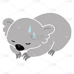 澳大利亚动物矢量插图考拉出汗和道歉。