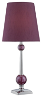 Ophira - 1 Light Table Lamp - Chrome, Plum Purple Glass, Plum Purple Shade contemporary-table-lamps