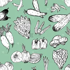 蔬菜,动物手,四方连续纹样,清新,香料,食品,壁纸,成分,绘制,烹调