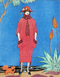 法国插画家乔治·巴比尔George Barbier的作品，充满了ART DECO时期的摩登浪漫，与对东方艺术的执迷。画中女郎或展示纤细的裙摆，精短的发鬓，红唇娇艳，羽毛、流苏与珍珠，甚至是多宝阁中的小秘密。 (1)