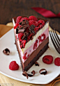 Chocolate Raspberry Mousse Cake by SugarHero.com | Omnomnomnom