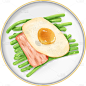 食物插画素材贴纸-食物拼盘