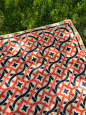 blanket motif Park patro pattern picnic public textile tiles (3)