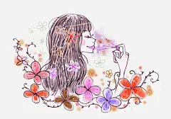 手绘补水美女图片素材_新图网 https://www.ixintu.com