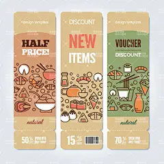 22套餐饮美食行业矢量插画BANNER卡片EPS模板(13)