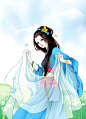 知止民间故事封面美女插画作品